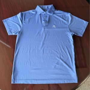 Rhoback Performance Polo - Blue/Light Blue stripe, Small